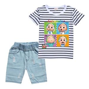 Summer Cocomelon Outfit Baby Denim Set Clothes 2pc, 4/5yrs old